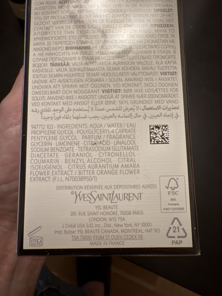 Yves Saint Laurent Libre L’Eau Nue