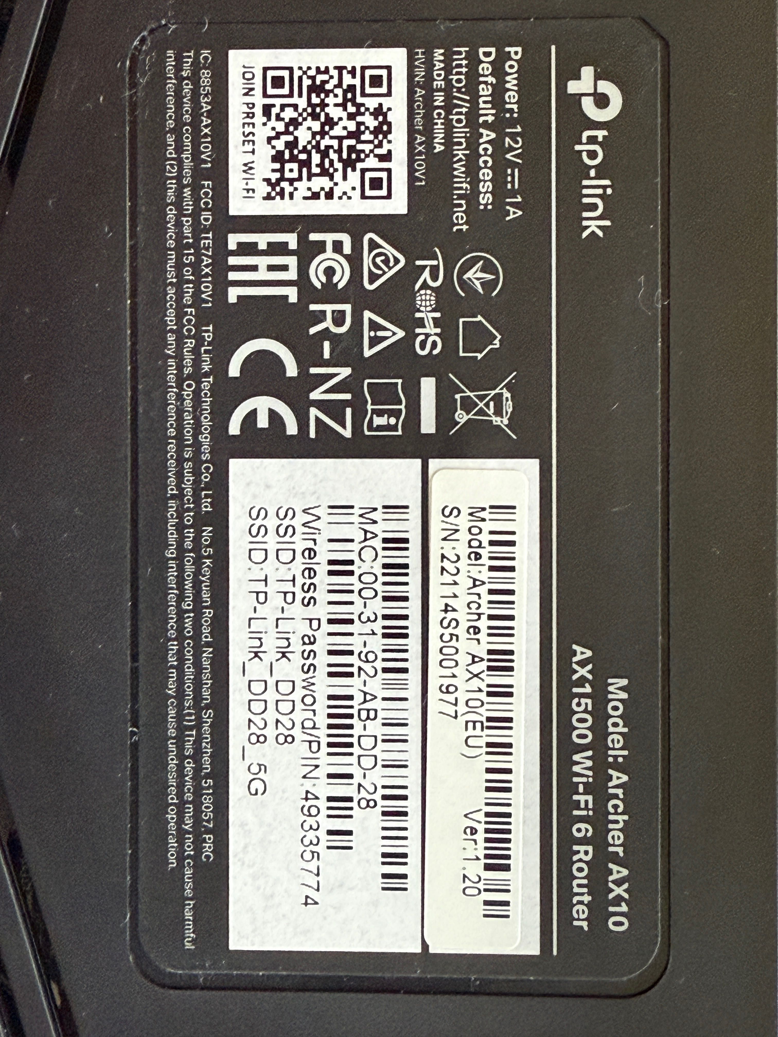Рутер WiFi 6E TP Link Archer AX10