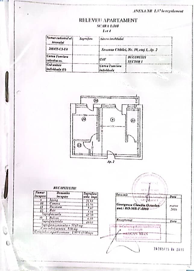 Apartament 2 camere de vanzare,sector 1  Pod Constanta-Sos. Chitilei