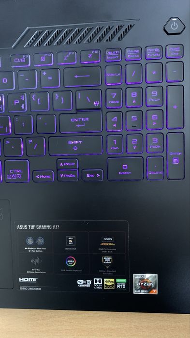 Asus Tuf A17 juda ideal holatda sotiladi