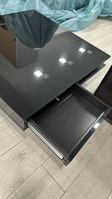 Masa mica cafea 95x95 culoare negru living sufragerie