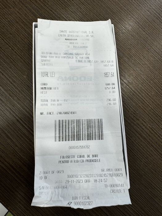 Samsung Galaxy A54 / 256GB / Impecabil / Full Box / Garantie 12 luni