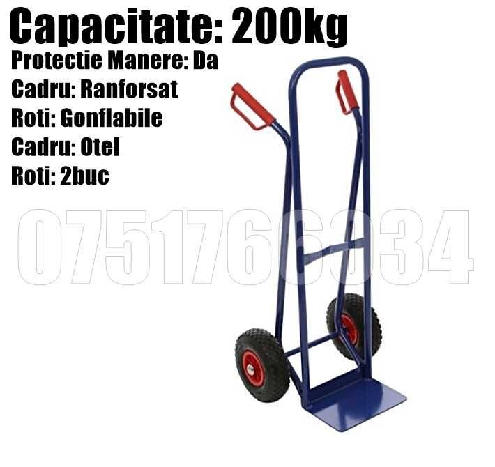 Liza Carucior Transport Cutii Colete Butelie 200kg LIVRARE GRATUITA