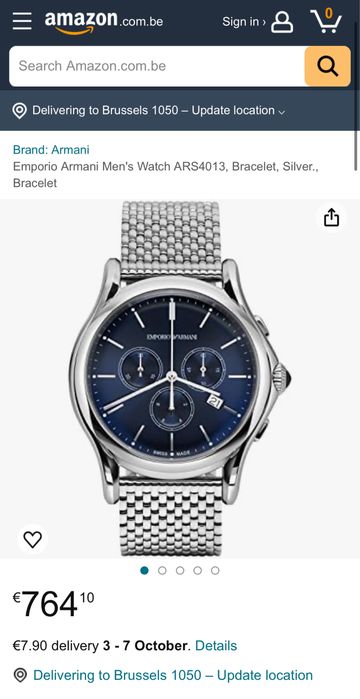 Ceas Emporio Armani, Swiss Made Bracele,Nou.