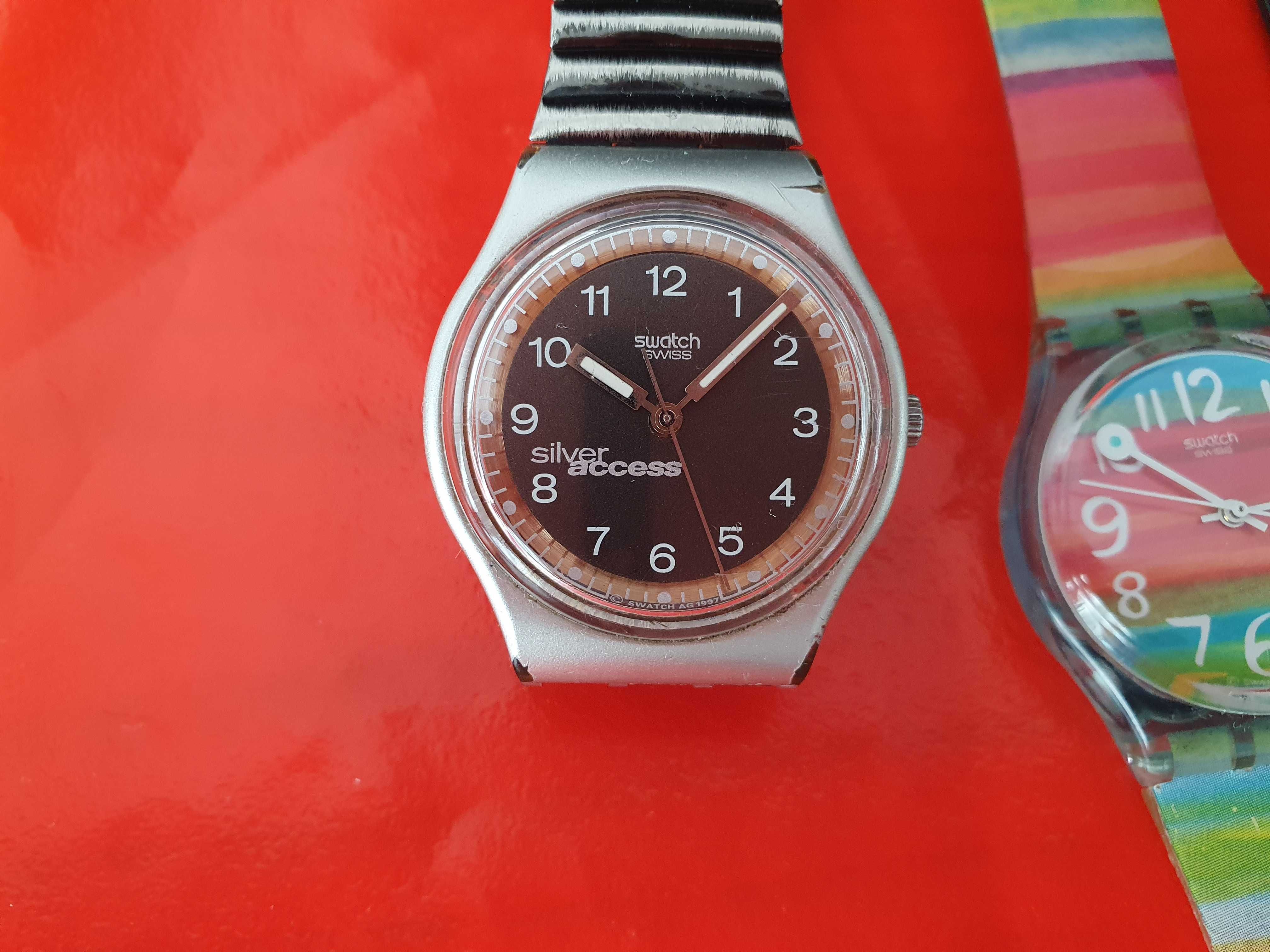 Swatch Unisex Black, Silver Acces Swiss Made