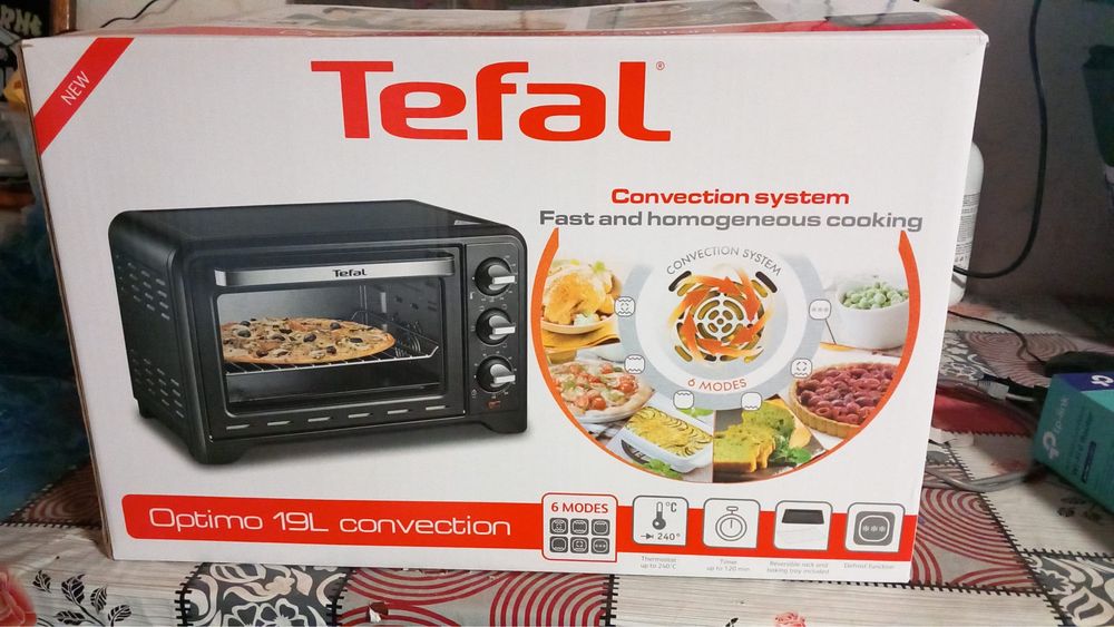 Tefal cuptor electric optimo, 1380W, 6 programe, 19L