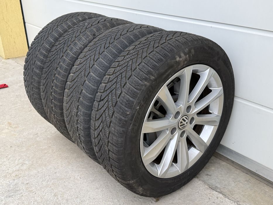 Roti - jante 17’ 5x112 Volkswagen + Anvelope iarna 215/55 R17 Falken