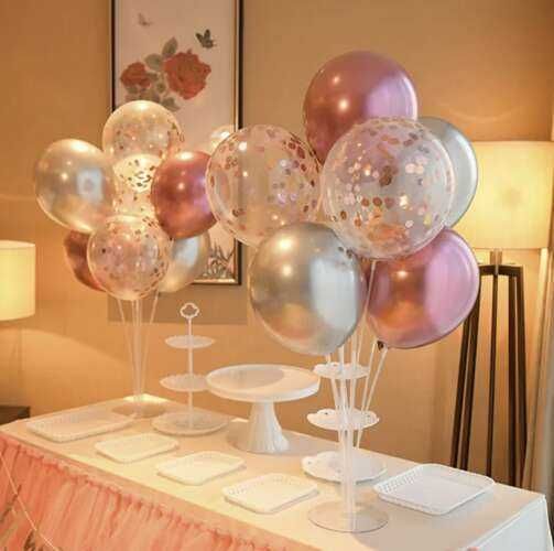 Стойка за балони 70см поставка 7 балона балон сватба кръщене рожден де