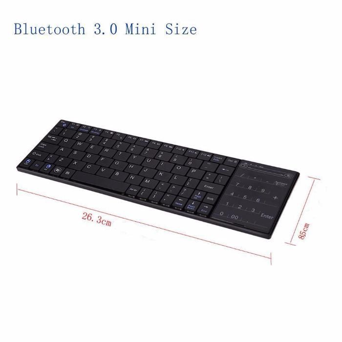 Tastatura Touchpad Bluetooth Mini Wireless Alb