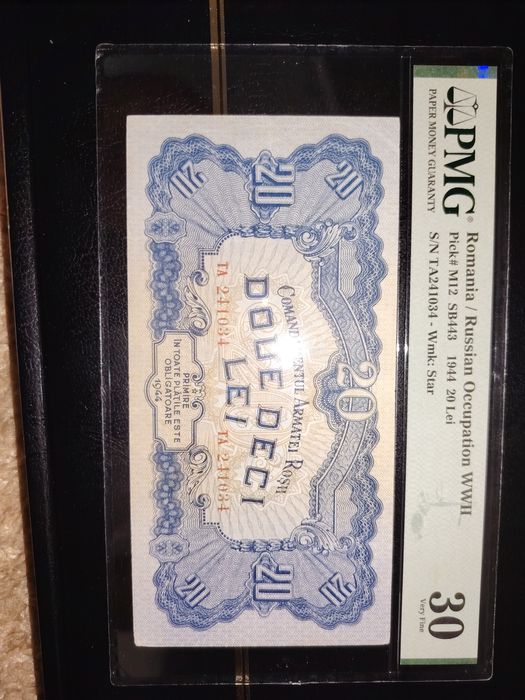 Bancnota Romania 20 lei 1944 CAR