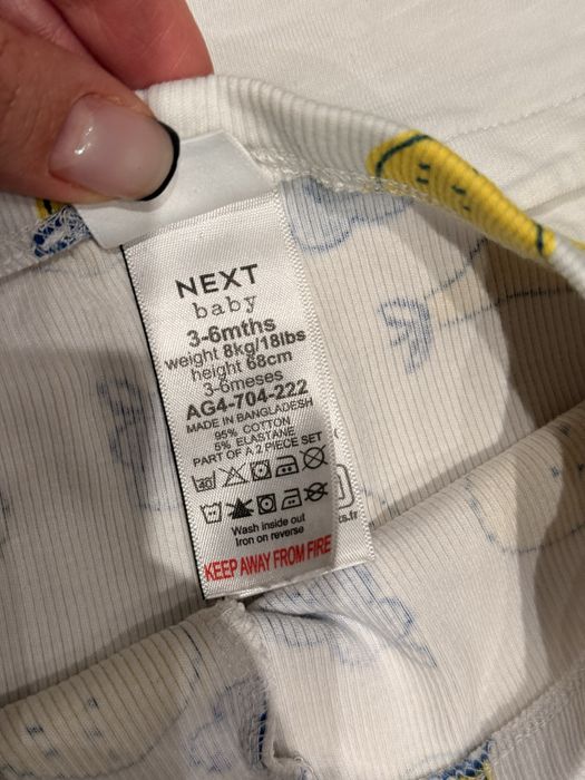 Set NEXT baby 3–6 luni, tricou + pantaloni