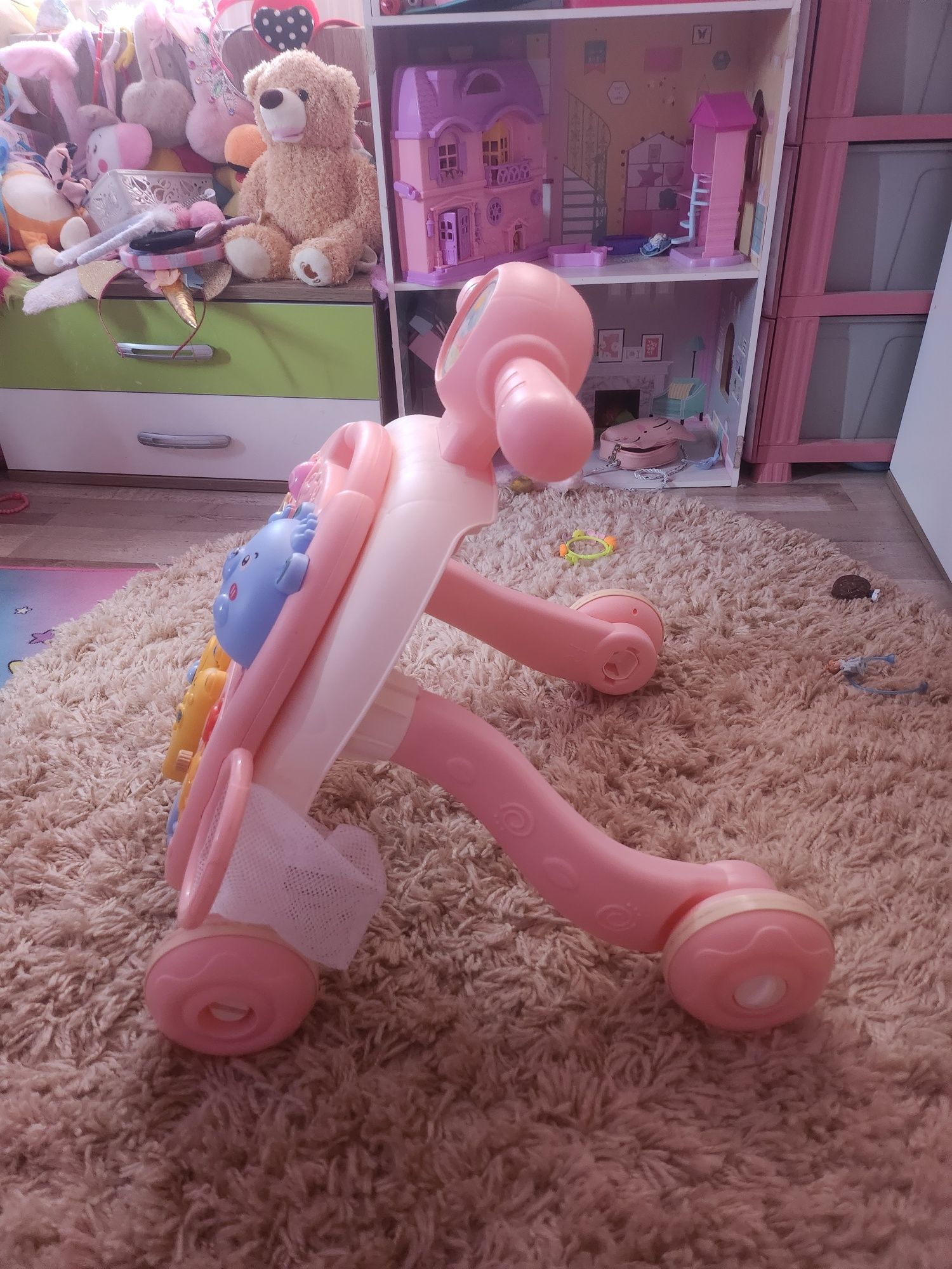 Музикална играчка на колела 3 в 1 Chipolino - Мече тип уокър