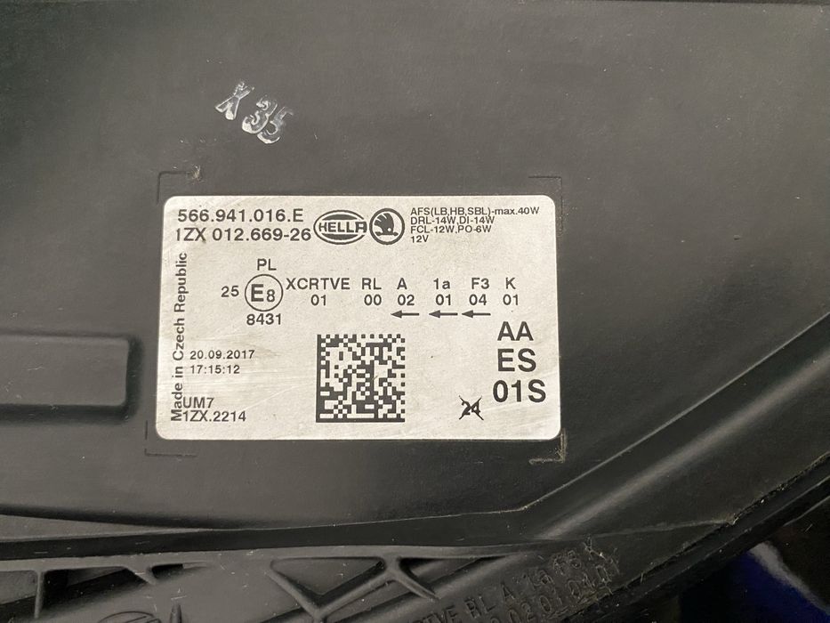 Far dreapta Full Led Skoda Kodiaq 2017