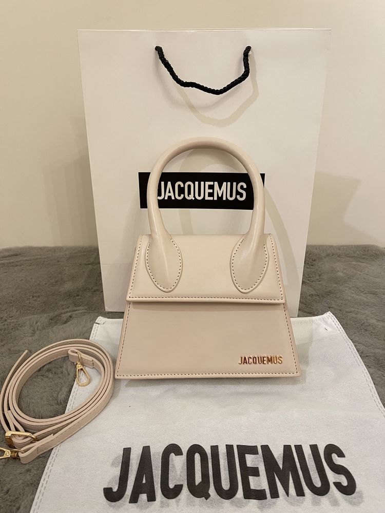 Poseta/Geanta Jacquemus Le Chiquito Moyen Crem