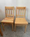 Set de bucătărie – MASĂ + 4 SCAUNE DIN LEMN DE PIN  -stare impecabila!