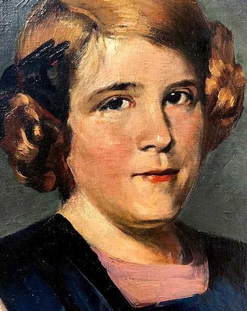 PORTRET-SUPERB! Tablou f VECHI, 1913, ul/panza semnat, datat. NEGOCIAB