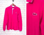 LACOSTE Розова мъжка фланелка размер М