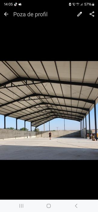 Vând hală structură metalică confecționată din europrofile ipe 200 cu