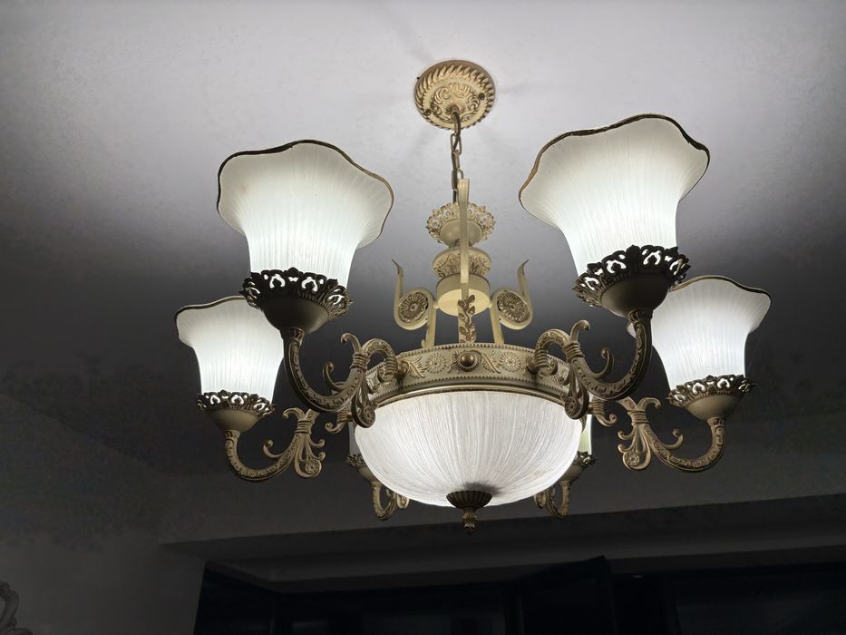 2 lustre vintage 5+2 bec