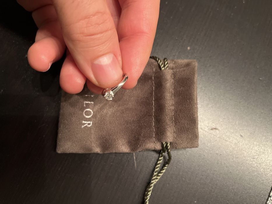 Inel aur alb si diamant 18K, 1.82g