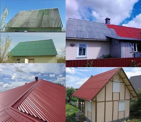 Покраска крыш и металла конструкции.