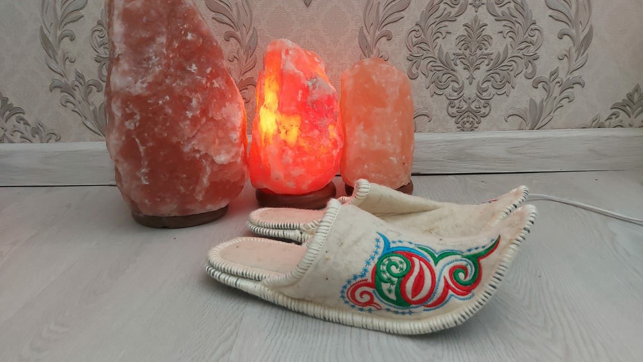 Казахские войлочные тапочки. Прекрасный натуральный подарок!