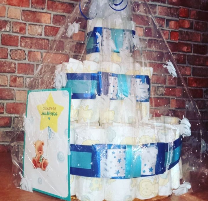 Торт из подгузников