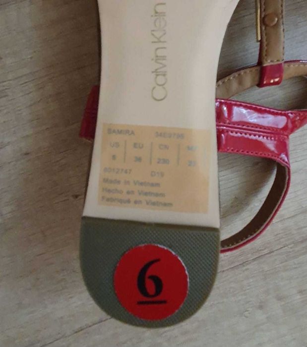 Sandale Cakvin Klein originale ,rosii, dama,nr.36