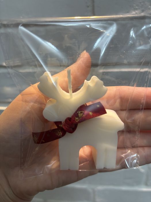 Свеча-олень ручной работы | Подарок на Новый год