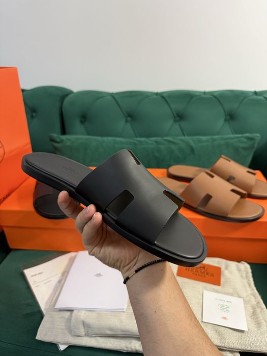 Papuci Hermes piele naturala 100% Full Box colectie noua
