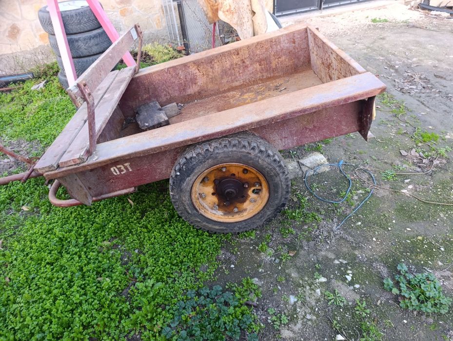 Оригинално ремарке за мото блок акме с спирачки и ръчна