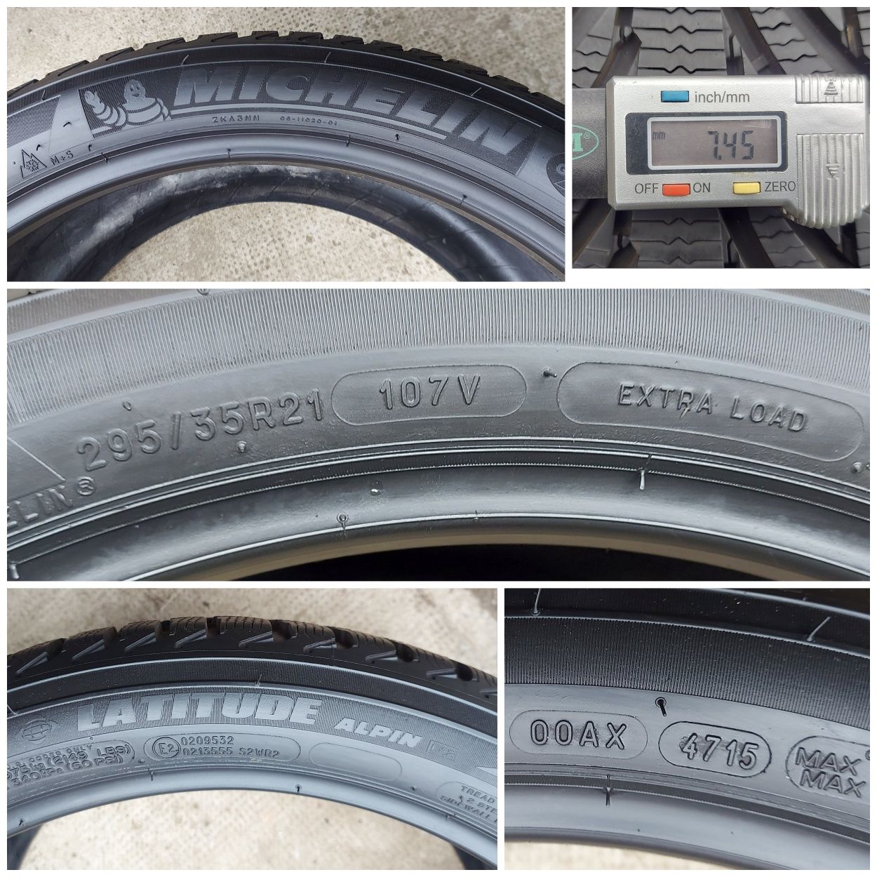 O bucată 295/35 R21 M+S iarnă - una Bridgestone Michelin Pirelli