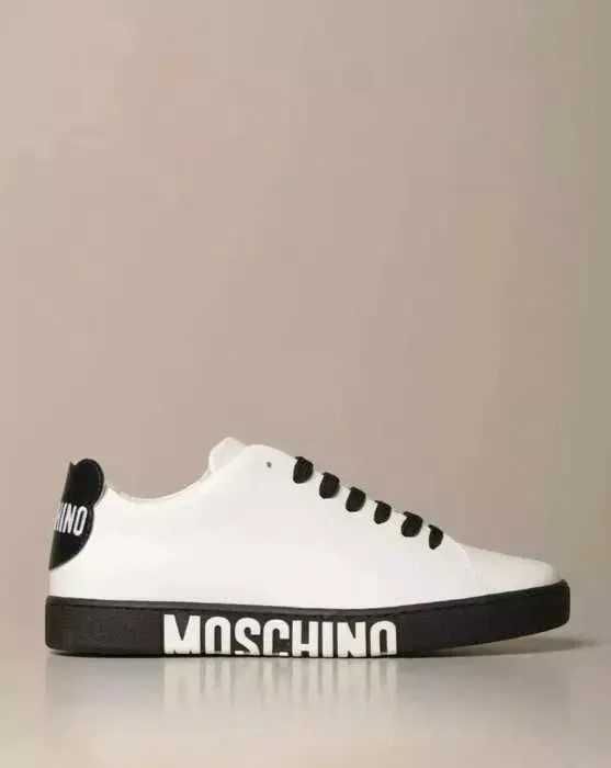 Мъжки бели кецове MOSCHINO кожа UK6 EU40