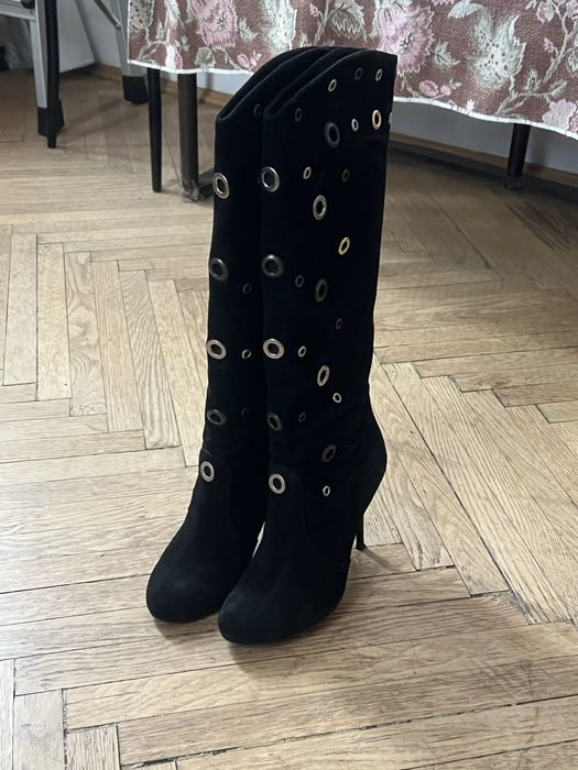 Cizme piele intoarsa Musette noi