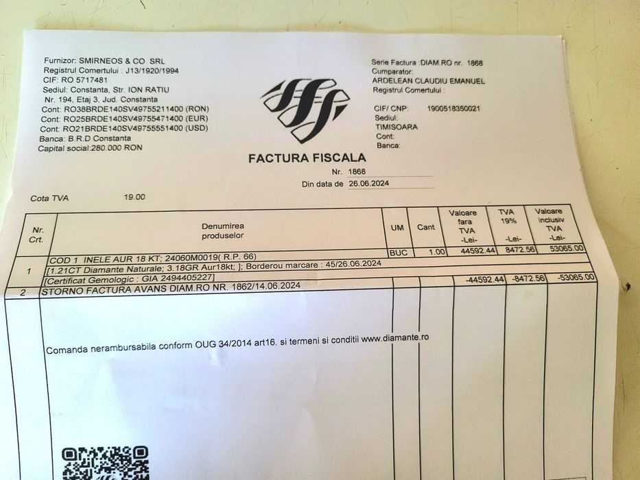 Vând sau schimb inel de aur unicat