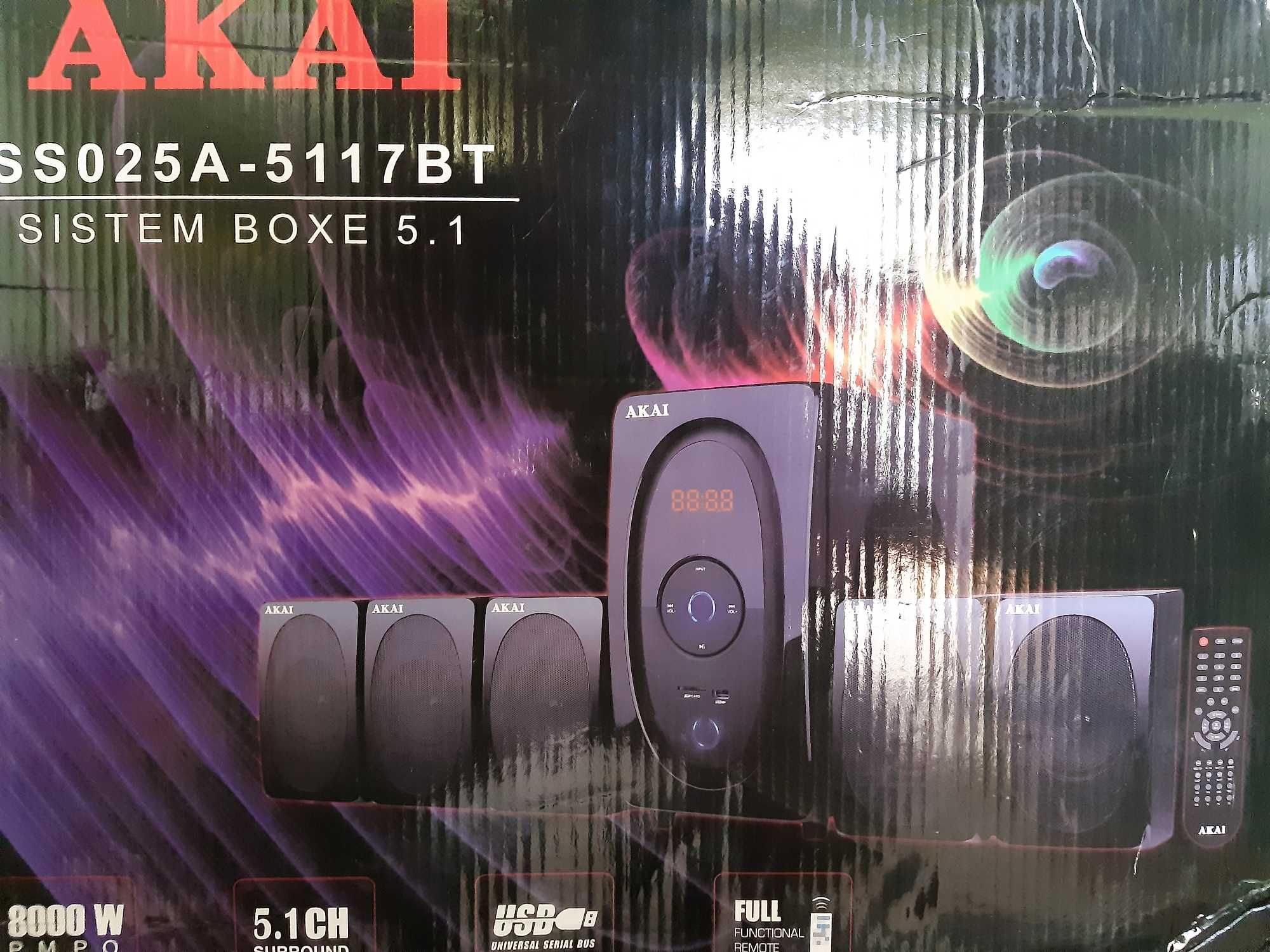 Sistem audio boxe AKAI 5117, 5.1