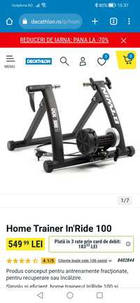 Home trainer in ride 100 suport transformat bicicleta pt fitness