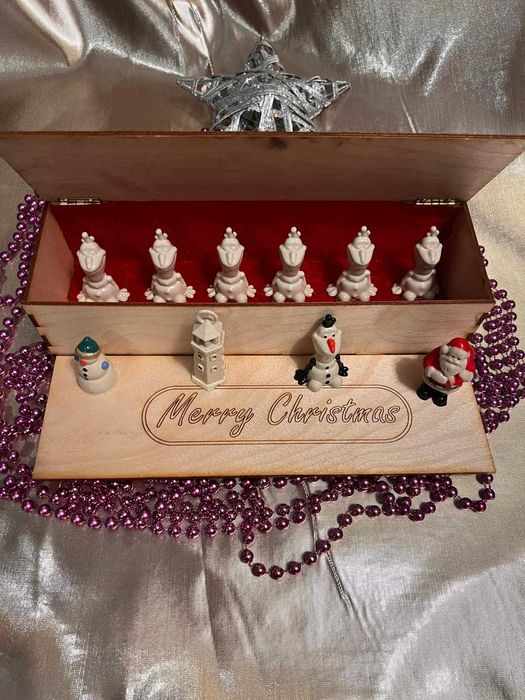 Decoratiuni 3D Print Mos Craciun Pictate Manual Olaf Far Handmade