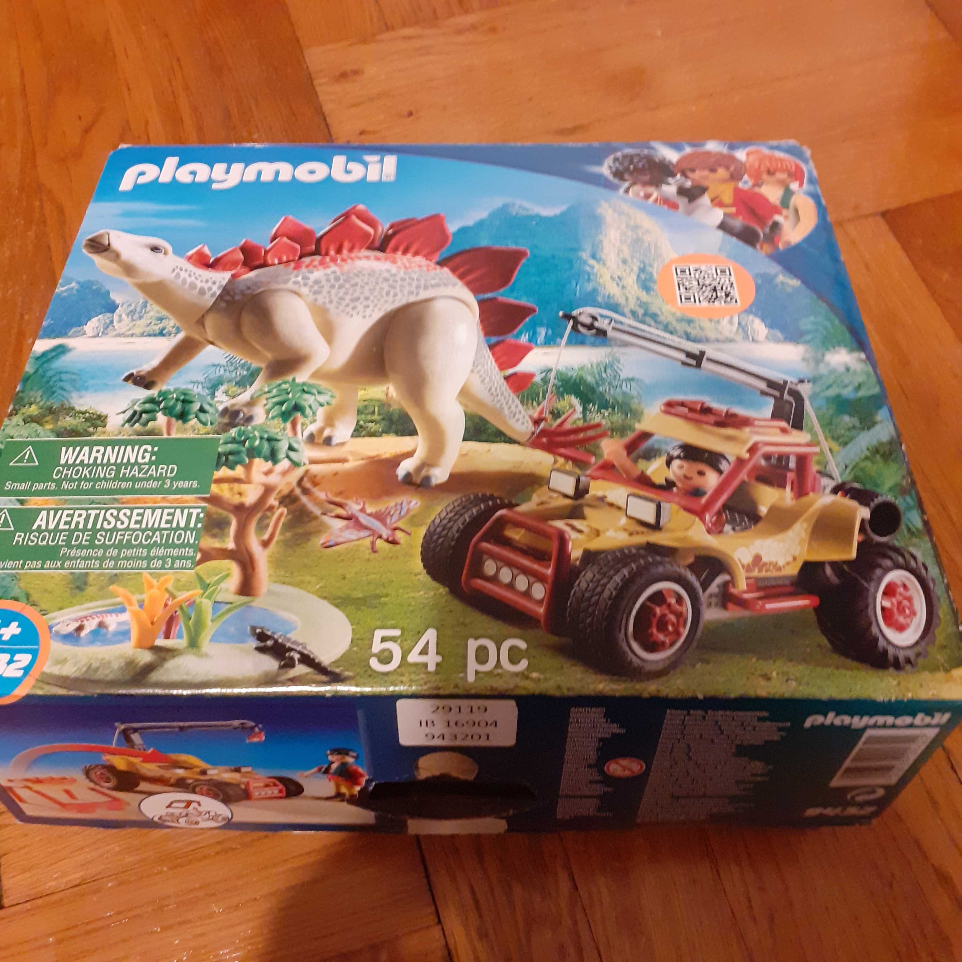 Set Playmobil masina de teren cu dinozaur