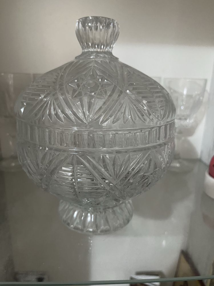 Кристални чаши,ледарка,захарници