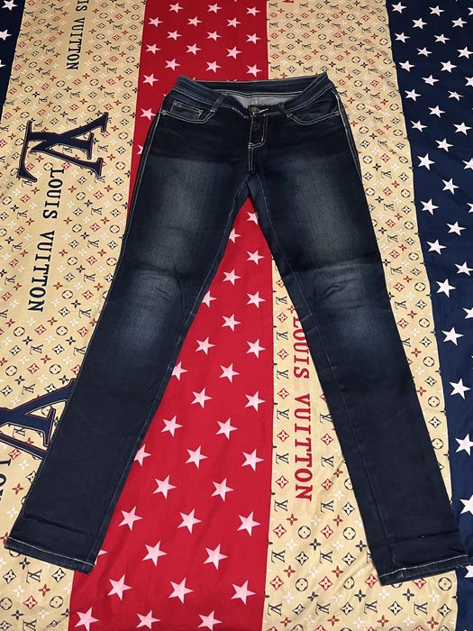 Blugi skinny bleumarin femei