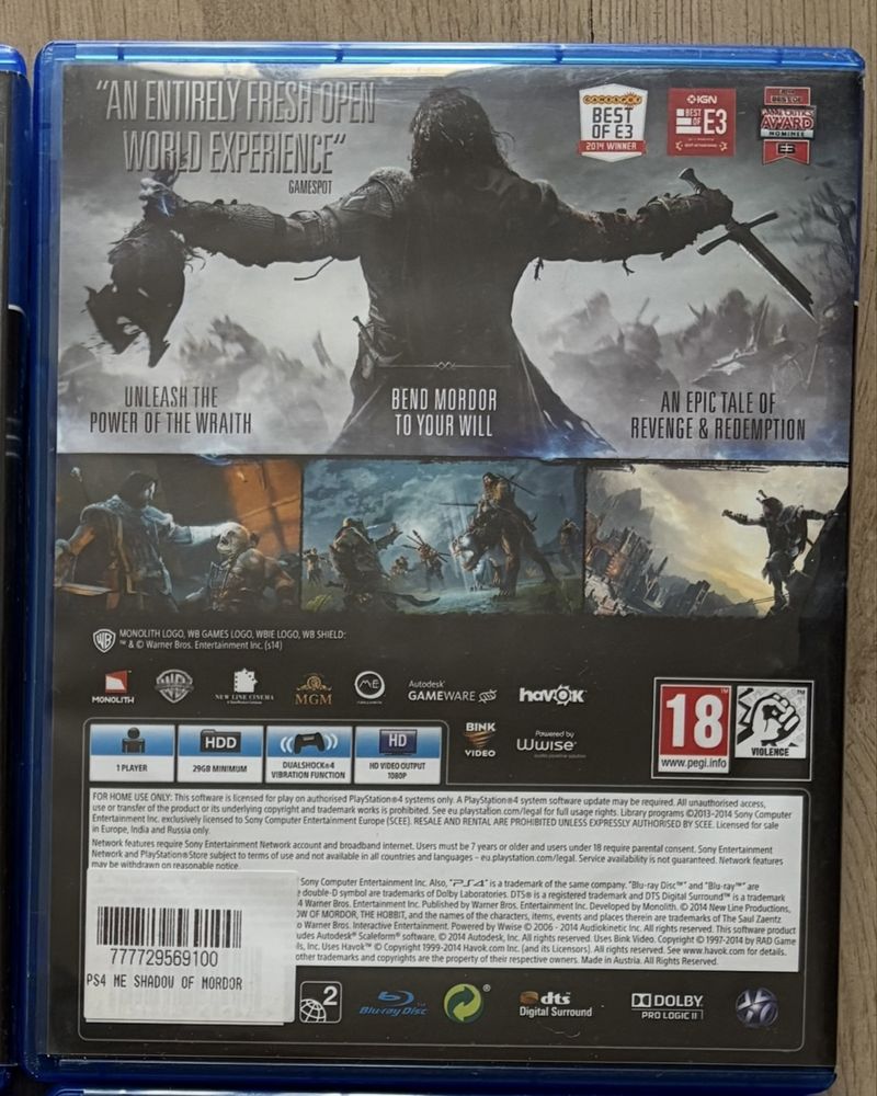 Shadow of Mordor Ps4