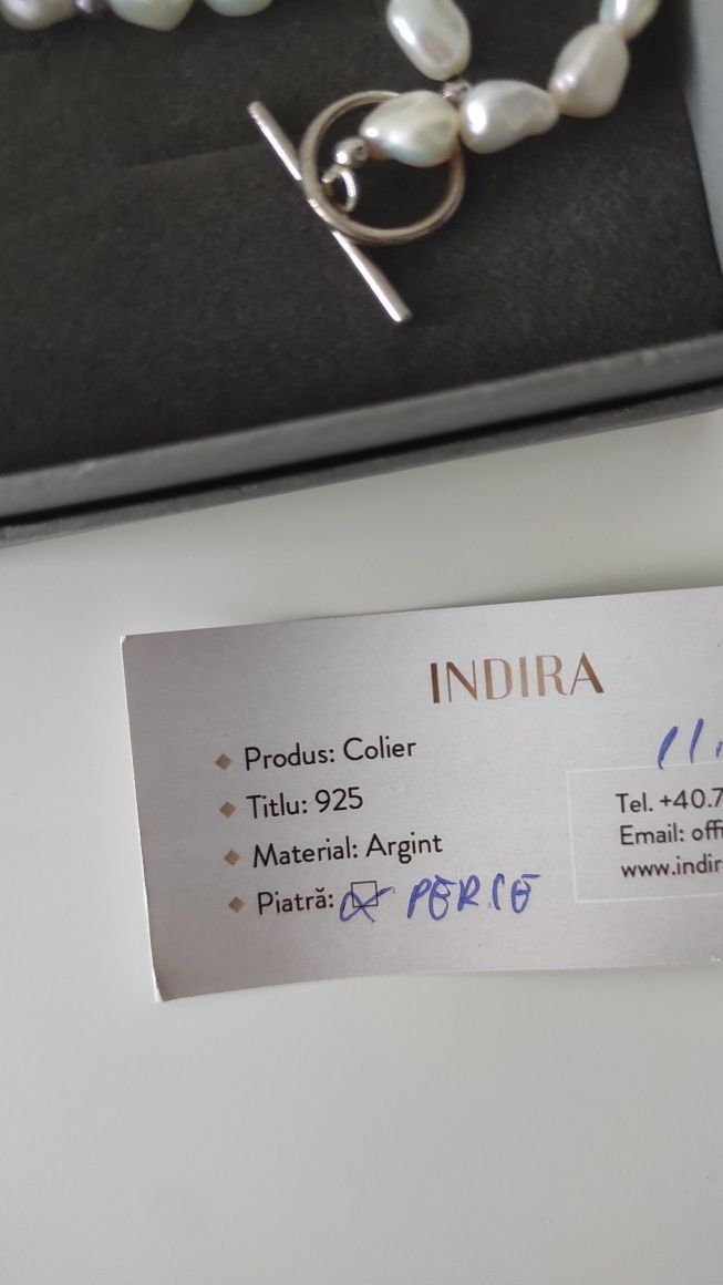 Colier din argint Indira, Silver Grace, cu perle naturale