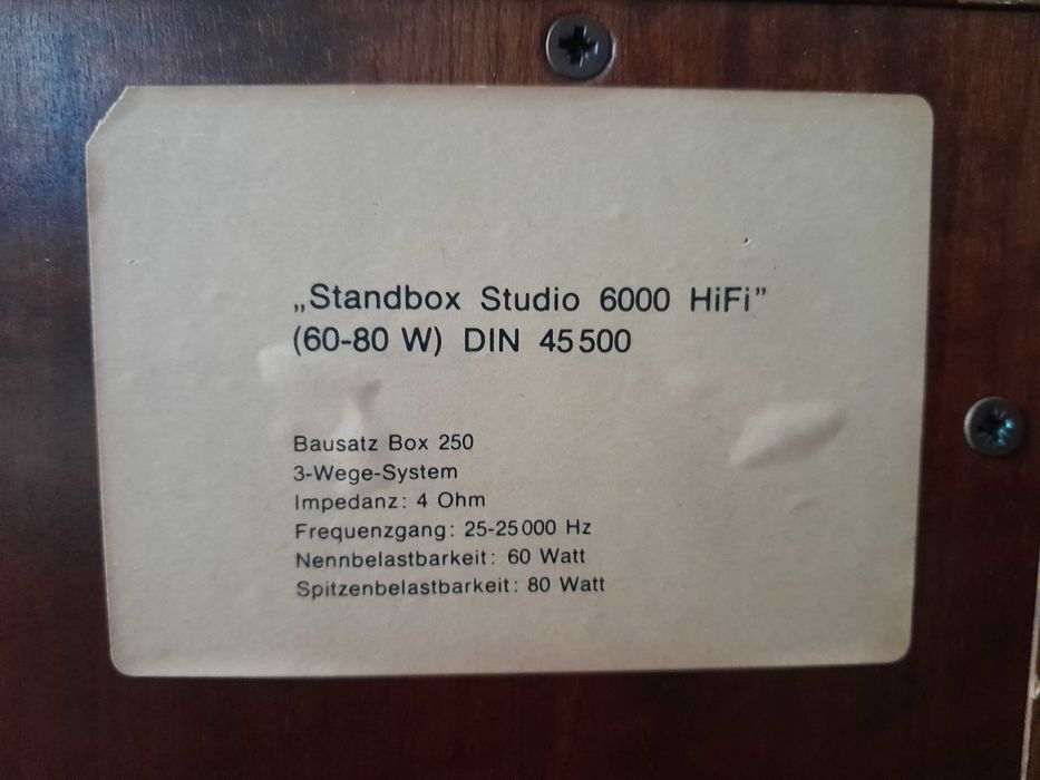 set boxe vintage Standbox STUDIO 6000 HiFi  *1978