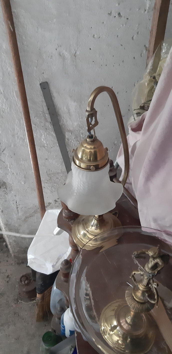 Lampa, aplica suspendabila sau de birou din alama antica