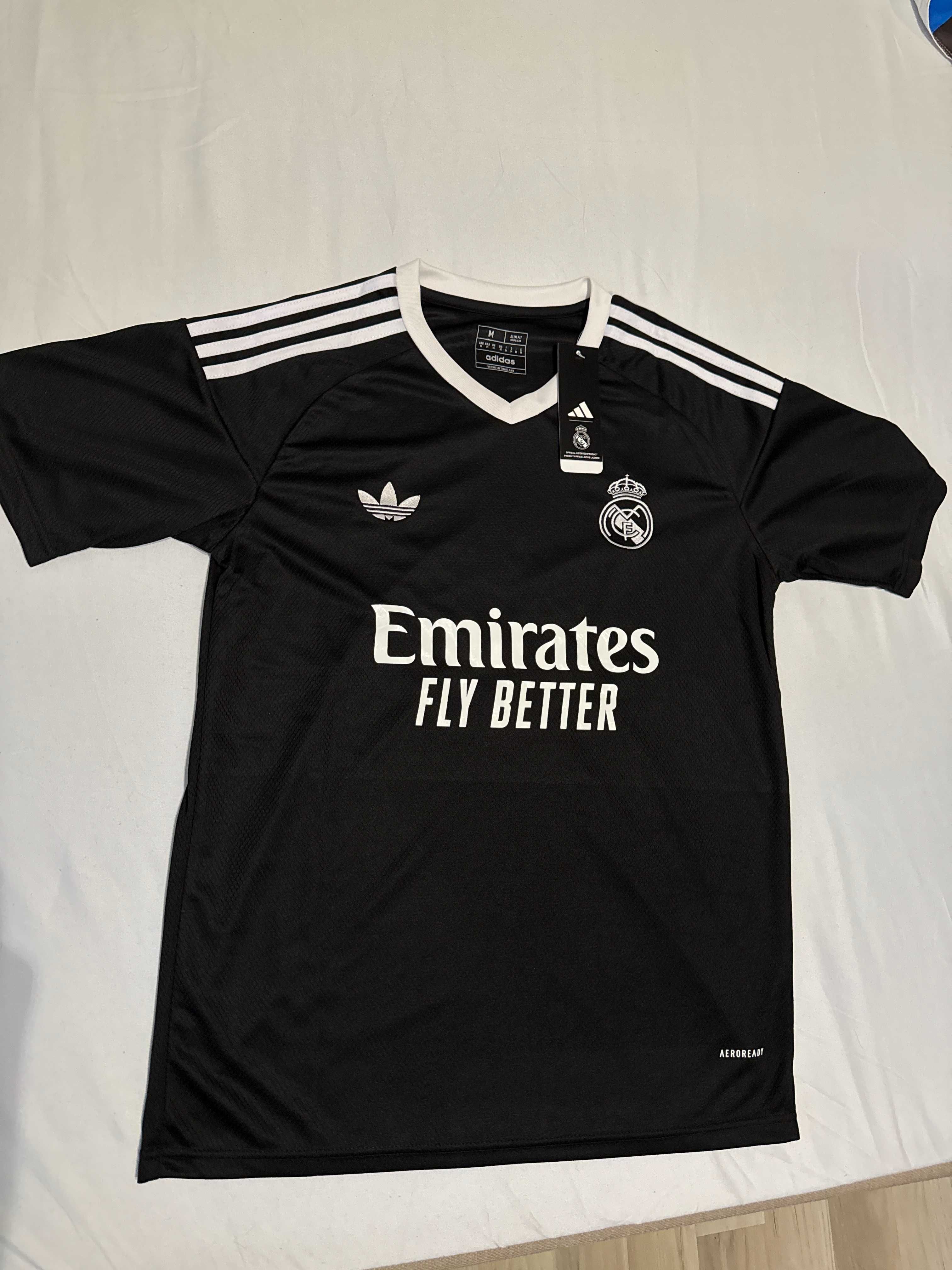 Tricou Courtois Real Madrid portar negru fotbal