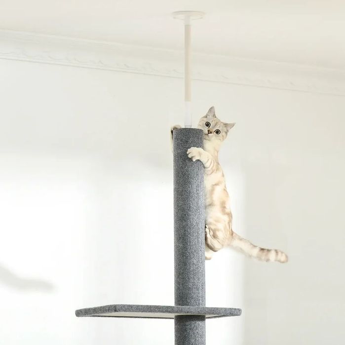 PawHut Дърво за котки с височина до тавана, 228-260 см