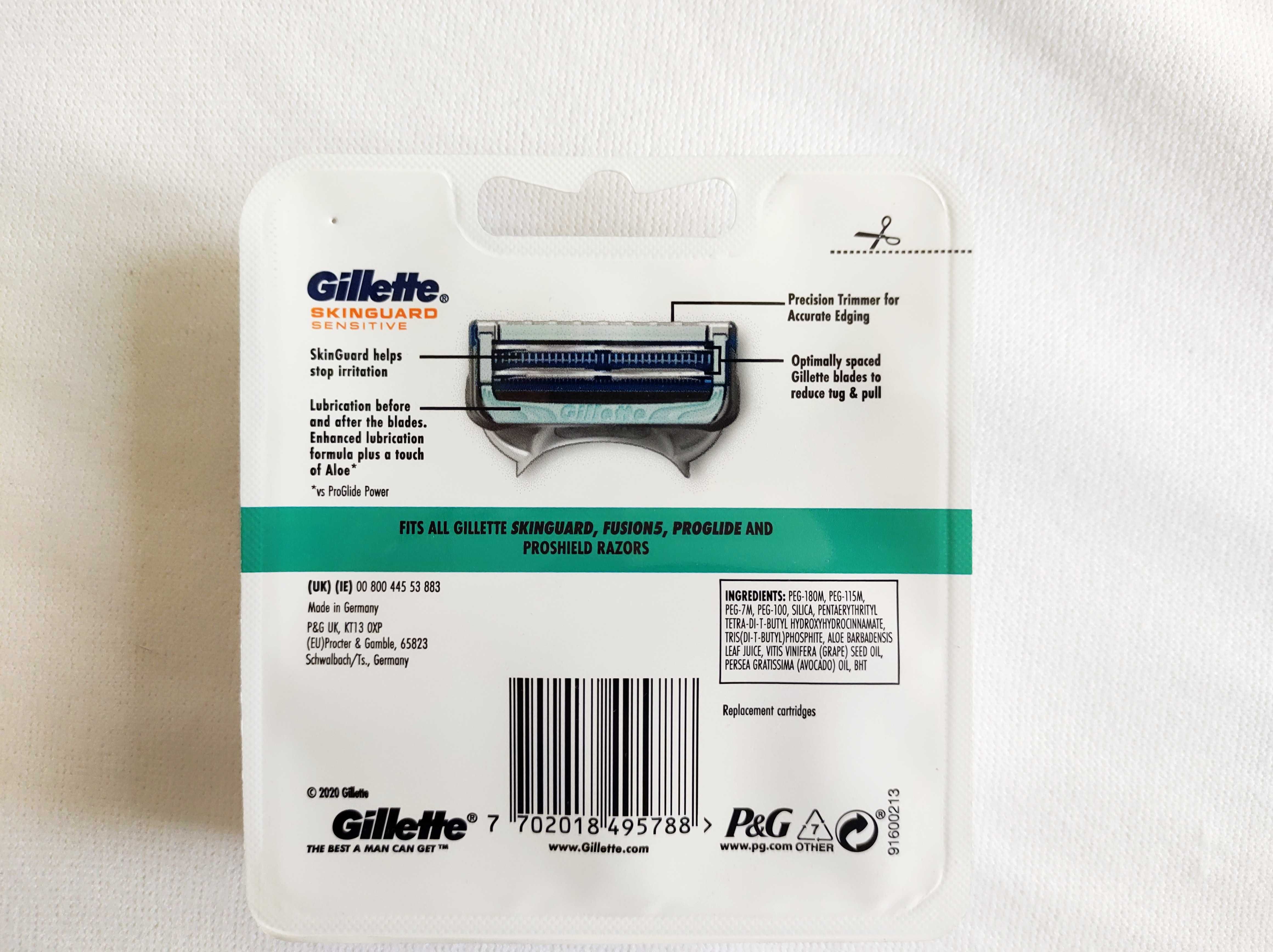 Gillette SkinGuard Sensitive 4 броя ножчета за бръснене Жилет