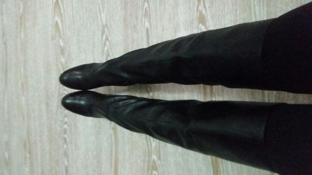 Cizme aldo negre piele naturala peste genunchi 37 impecabile noi