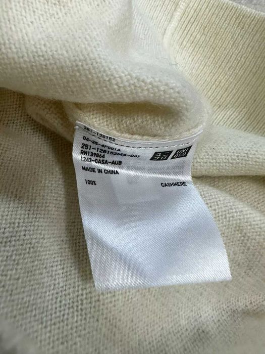 UNIQLO размер S дамски кашмирен пуловер 100% КАШМИР екрю